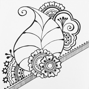 henna-inspired drawing